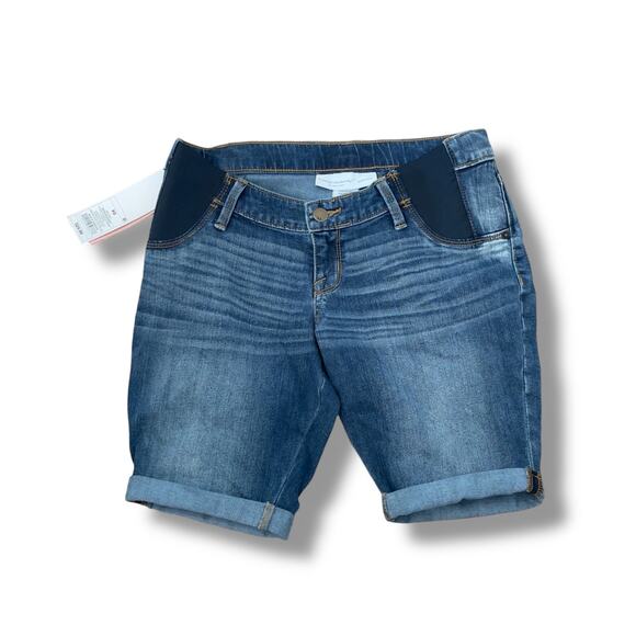 Liz Lange Maternity Pants - Liz Lange Maternity cuffed denim bermuda shorts size XS